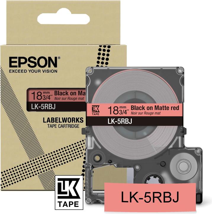 Epson Matte Red/Black 18mm LK-5RBJ (1.80 cm, Rot)