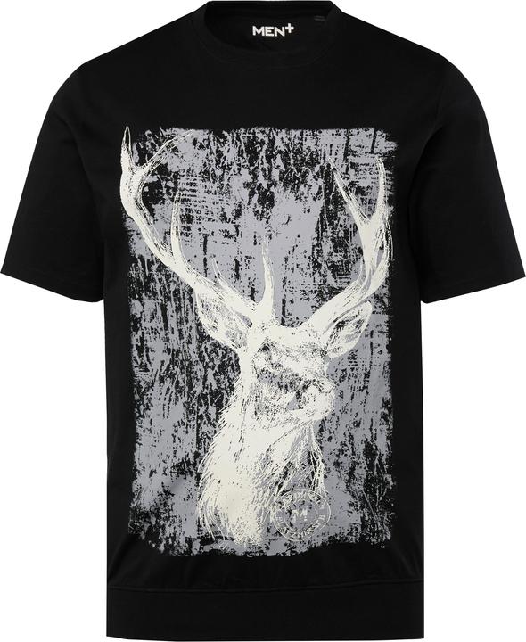 Actual product image Men+ T-Shirt, Halbarm, Tracht, grosser Druck, Bauchfit (XL)