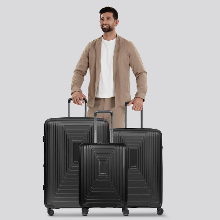 Actual product image Redolz Essentials 14 4-wheel suitcase set 3-piece with stretch fold (250 l)