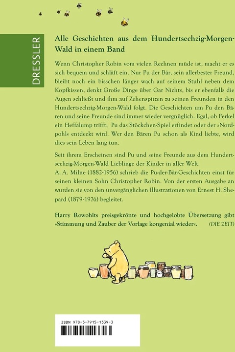 Produktbild Pu der Bär (Deutsch, Alan Alexander Milne, Harry Rowohlt, Ernest H. Shepard, 2009)