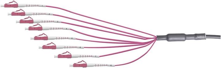 Image du produit LogiLink Câble trunk à fibres optiques U-DQ(ZN)BH, 8 fibres multimode OM4, LC/UPC - LC/UPC, 120 m (120 m)