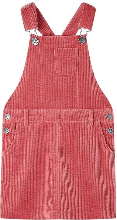 Produktbild vidaXL Kinder-Latzkleid Cord Rosa 104,Material: 100 (104)