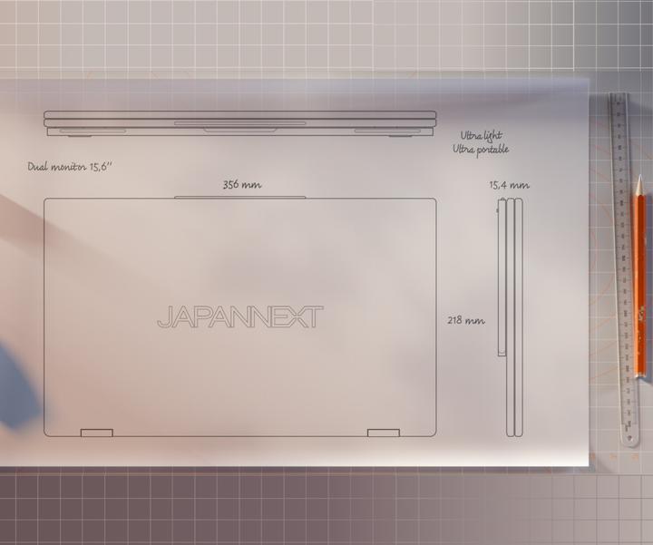 Image du produit Japannext 39,6cm JN-DMD-IPS156F Dual-Monitor M-Touch FHD (1920 x 1080 pixels, 15.60")