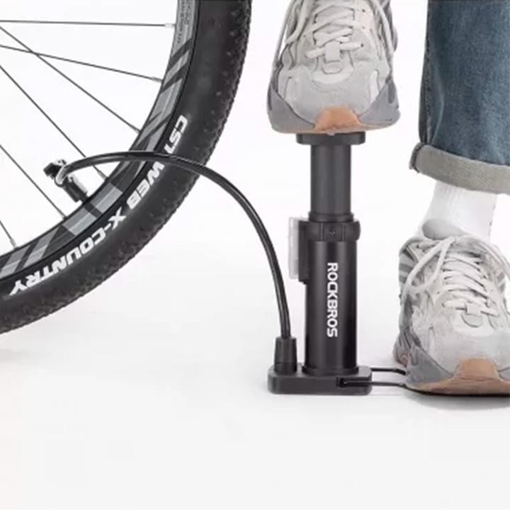 Produktbild Rockbros 42610002001 floor bicycle pump with pressure gauge - black