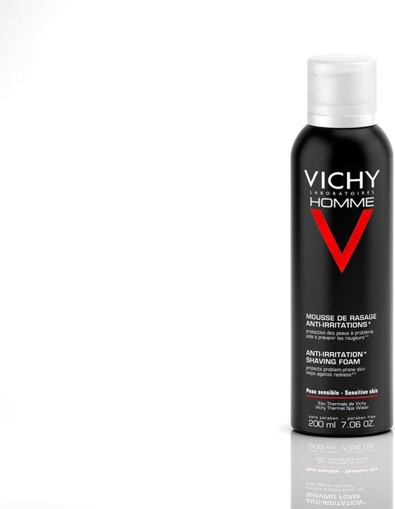 Immagine prodotto Vichy Schiuma da barba Homme contro le irritazioni della pelle (200 ml, Schiuma da barba)