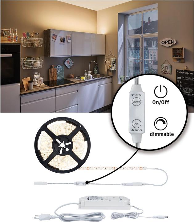 Image du produit Paulmann SimpLED Power Stripe Set (Blanc chaud, 300 cm, Intérieur)