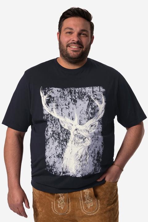 Actual product image Men+ T-Shirt, Halbarm, Tracht, grosser Druck, Bauchfit (XL)