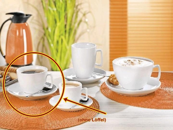 Produktbild Esmeyer Kaffeetasse mit Unterteller Set 6Stk. (200 ml, 6x)