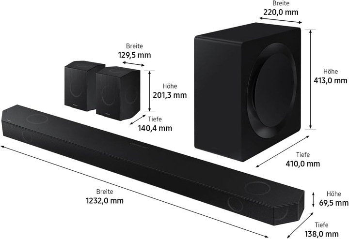 Actual product image Samsung HW-Q995GD/ZG (656 W, 11.1.4 Channel)