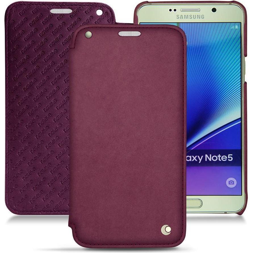 Noreve Lederschutzhülle horizontal (Samsung Galaxy Note 5), Smartphone Hülle, Violett