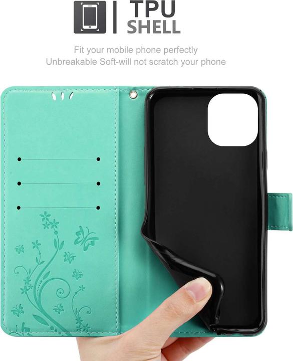 Actual product image Cadorabo Case for Apple iPhone 15 Flower Book (Apple iPhone 15)