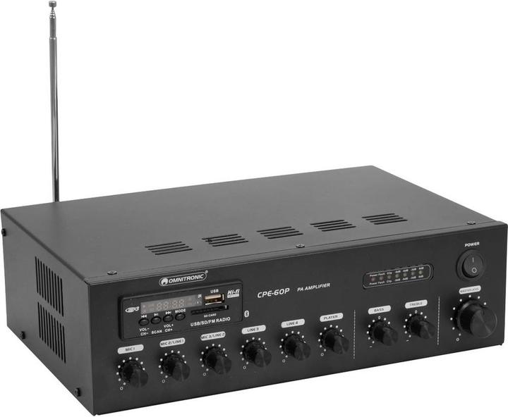 Omnitronic CPE-60P ELA ELA amplifier 60 W 4-channel 1-zone