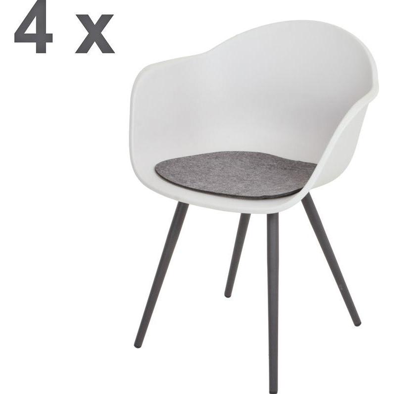 Garden Pleasure, Gartenstühle, Stuhl Zara 4er-Set 56 x 61 x 74 cm