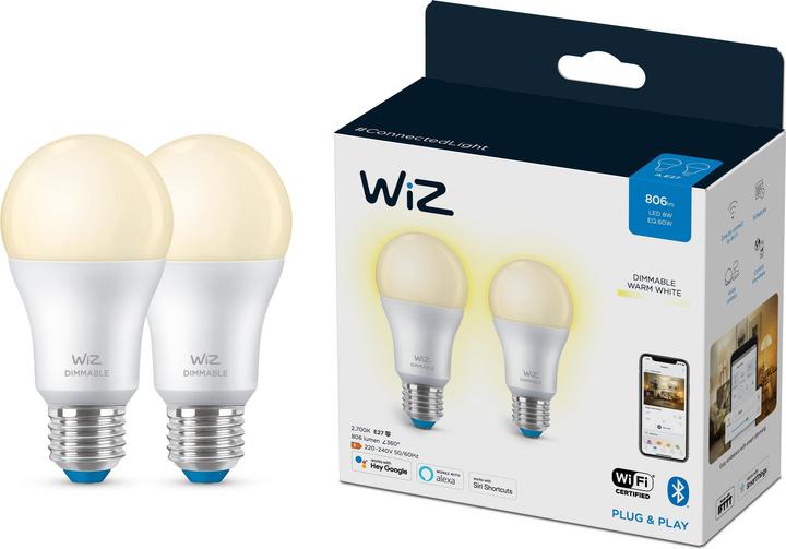 Image du produit WiZ blanc (E27, 806 lm, 2x)