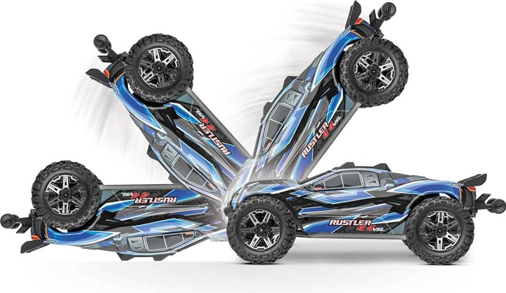 Actual product image Traxxas Rustler 4x4 Vxl HD without battery and charger (RTR Ready-to-Run)