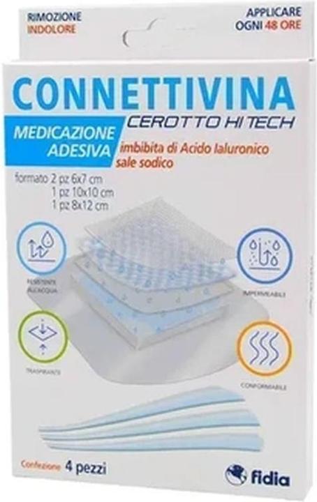 Fidia Pharmaceuticals Fidia Connettivina Hi Tech Patch mit Hyaluronsäure 4 Pflaster (4 x)
