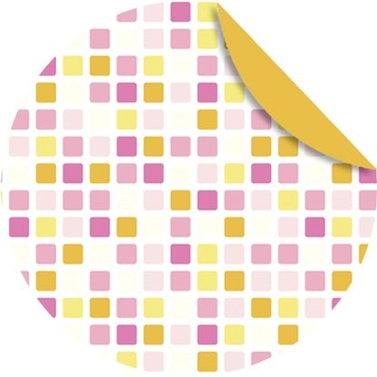 Ursus, Bastelpapier, Faltblätter Florentine Mosaik 80g/qm 10cm rund VE=65 Blatt Motiv 02 (80 g/m², 1 x)