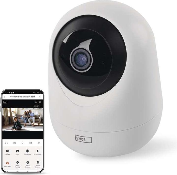 Emos GoSmart IP-220W telecamera di sorveglianza rotante con WiFi (2560 x 1440 Pixels)