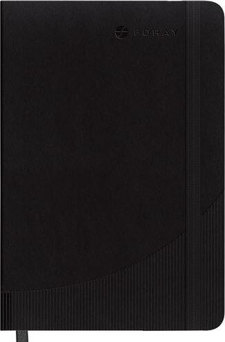 Produktbild Foraze Notebook Foray Classic Rückendrahtheftung DIN A4 Kariert Softcover Schwarz (A4, Kariert, Weicher Einband)
