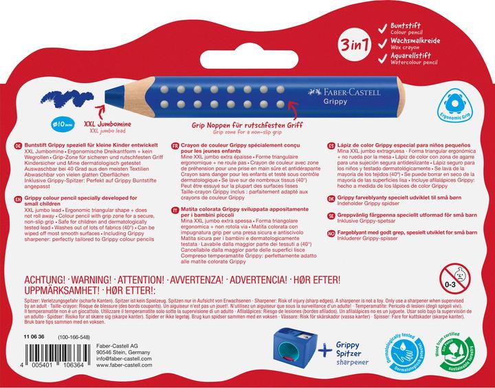 Image du produit Faber-Castell Pochette de crayons de couleur Grippy (10 x)