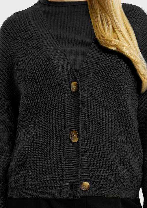 Produktbild s.Oliver Strickjacke Melierte Strickjacke aus Baumwollmix (S)