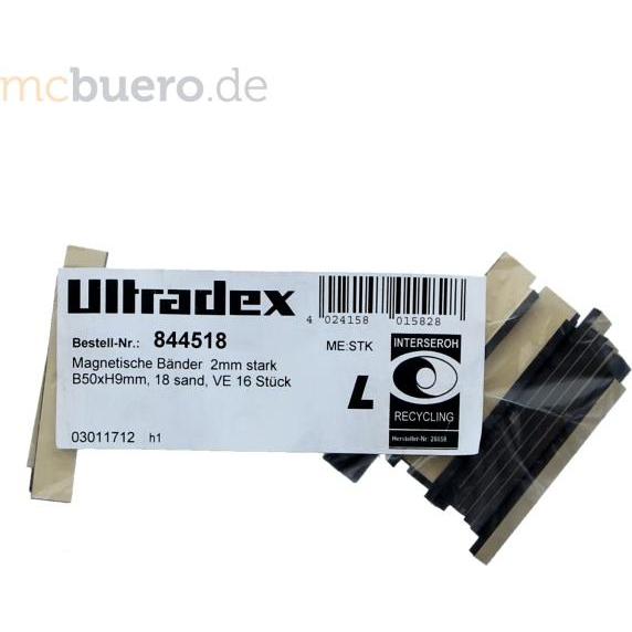 Thumbnail - Ultradex, Magnet, Magnetische Abschnitte 50x9x2mm VE=16 Stück sand (1 x)
