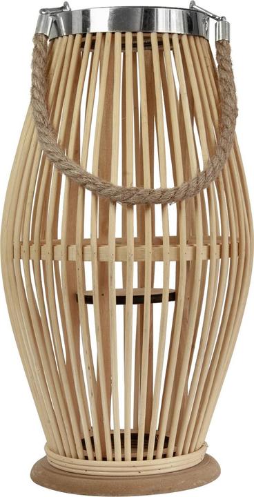 Natura Punto Laterne aus Bambus mit Windlicht aus Glas (1 x)