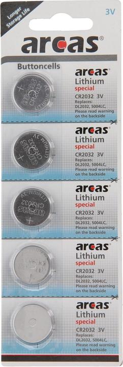 Image du produit Arcas Spécial lithium (5 pcs, CR2032, 210 mAh)
