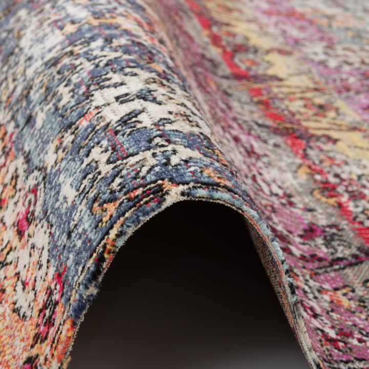 Produktbild Pergamon Kurzflor Designer Teppich Modern Vintage Orient Muster (140 x 200 cm)