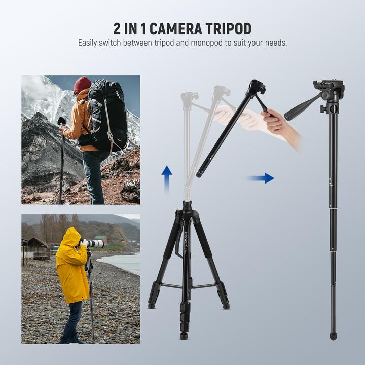Produktbild Neewer Lightweight Aluminum Alloy Camera Tripod With Pan Head (Metall)