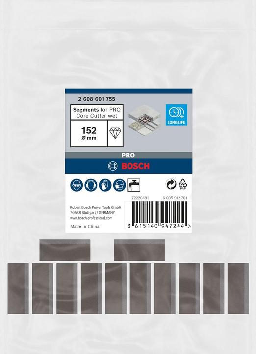 Actual product image Bosch Professional Zubehör PRO Core Cutter wet, 152 x 10 mm, 1 1/4-inch UNC (152 millimetres)