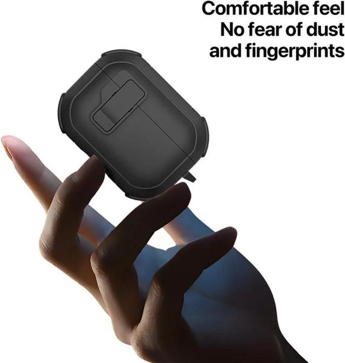 Immagine prodotto Dux Ducis Headphone case - AirPods 4 PECP Series PC+TPU Cover with Hook Black (Coperchio della custodia di ricarica)