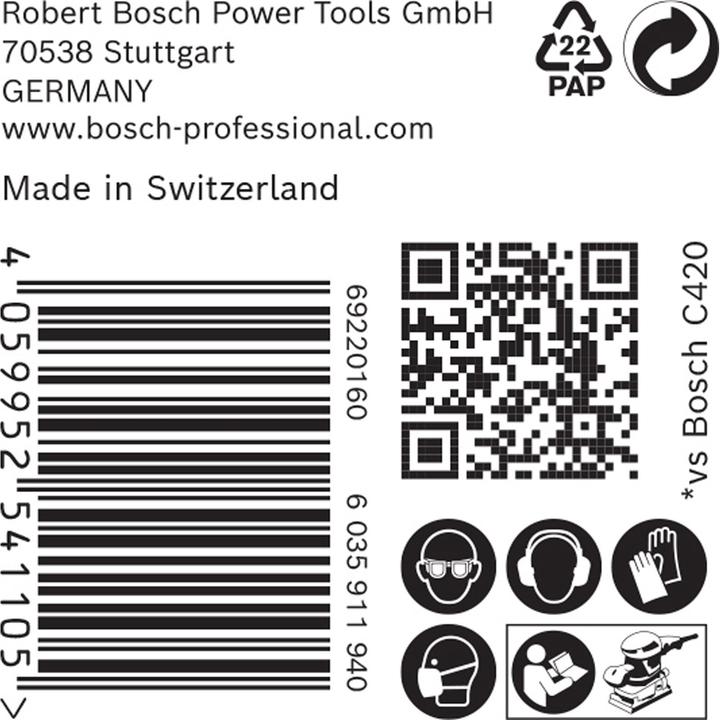 Immagine prodotto Bosch Professional Zubehör Expert M480 Rete di levigatura per levigatrici orbitali, 115x 230 mm, G 120, 50 pz. (120)