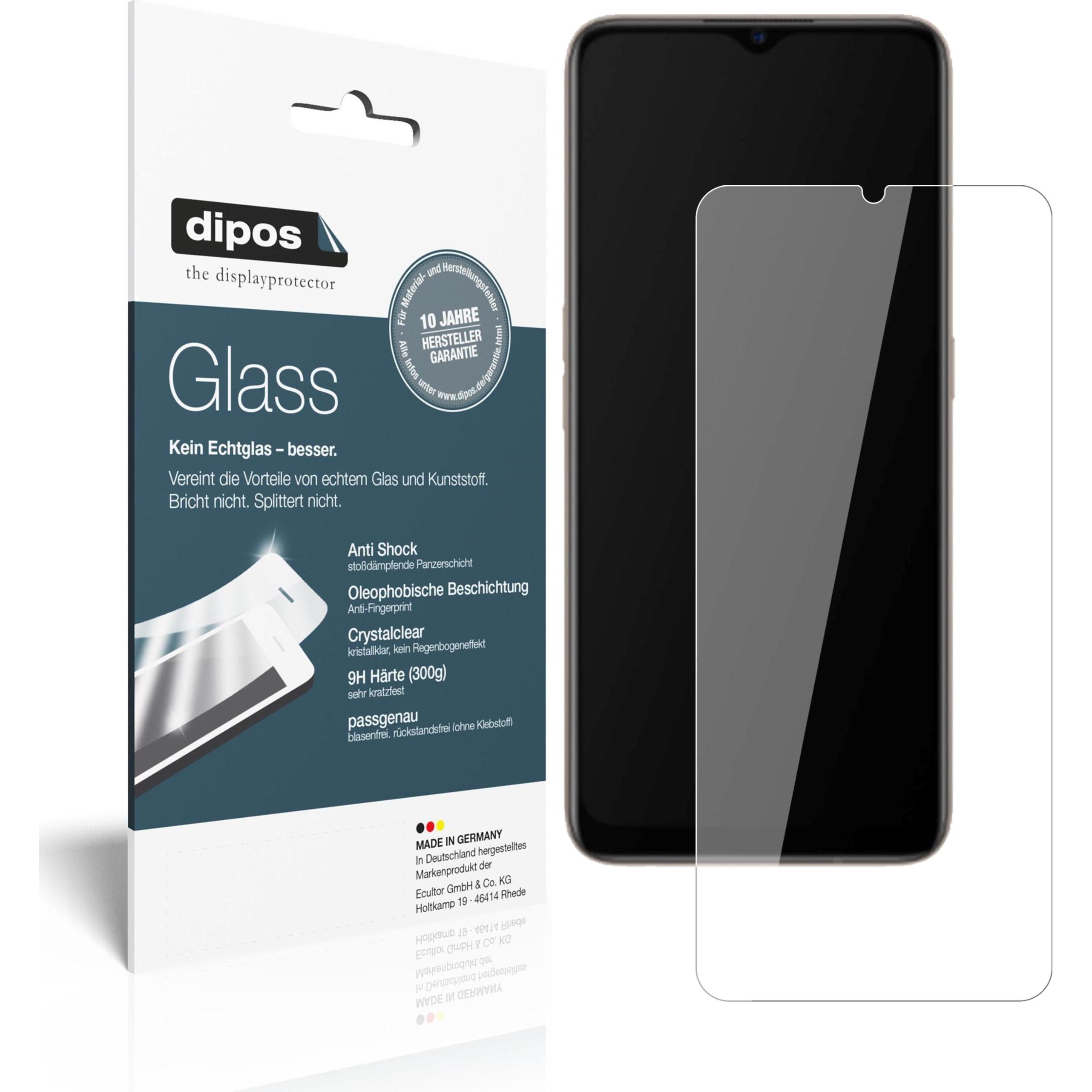 Dipos Displayschutz Anti-Shock (2 Stück, Oppo A9), Smartphone Schutzfolie, Transparent