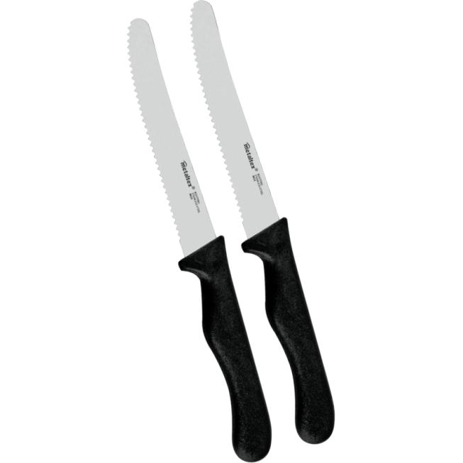 Thumbnail - 6x Metaltex Basic Brotzeitmesser 2er, Küchenmesser, Schwarz, Silber