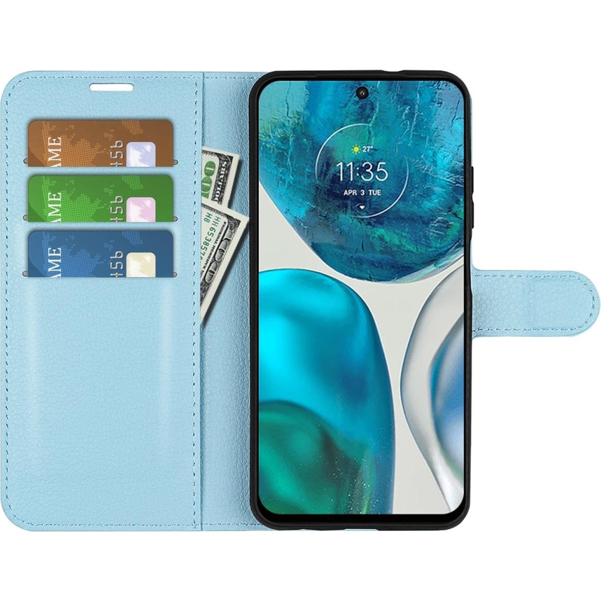 Thumbnail - Screenguard Motorola Moto G52 Leather Guard Lederhülle (Motorola Moto G52), Smartphone Hülle, Blau