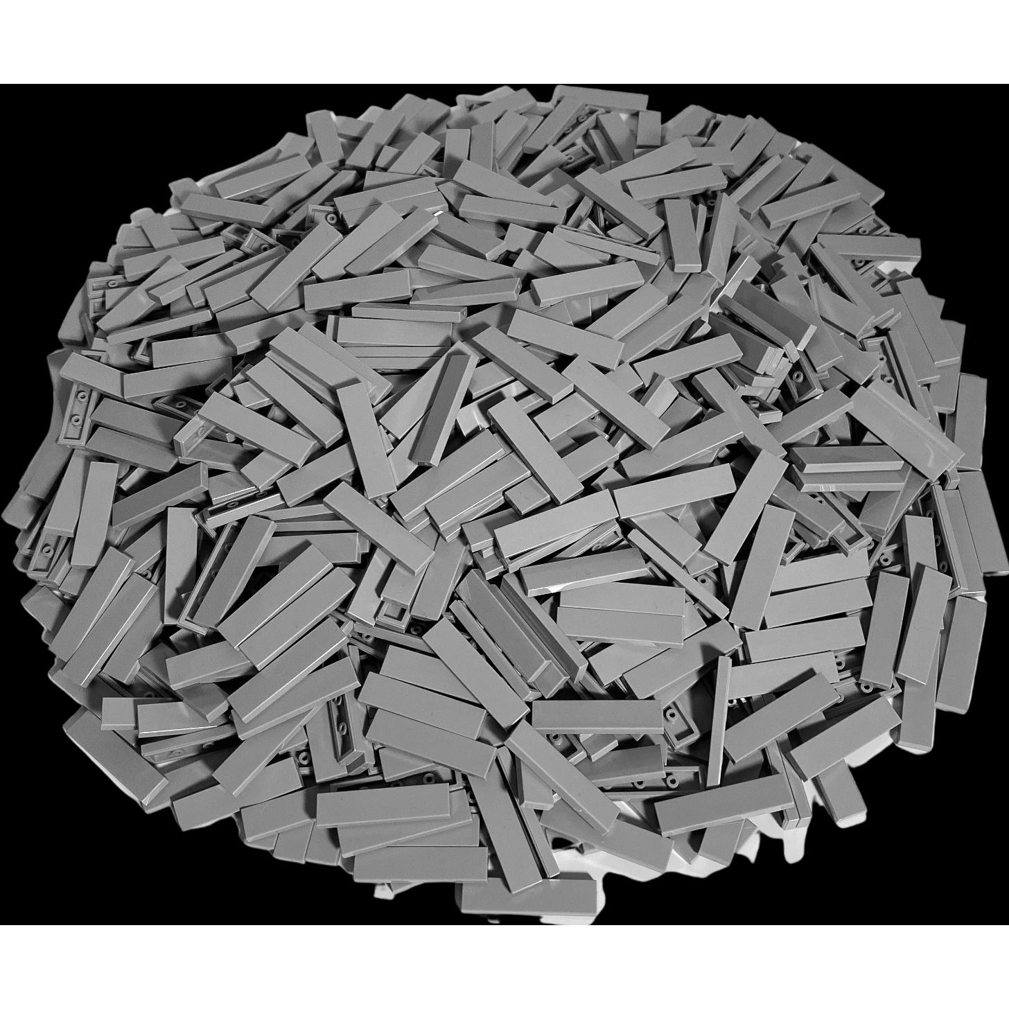 LEGO 1x4 Fliesen Hellgrau - 50 Stück - Light bluish grey 2431 (2431, LEGO Zubehör)