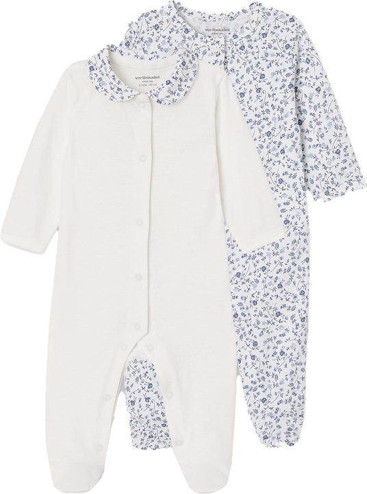 Produktbild Vertbaudet Bio-Kollektion: 2er-Pack Baby Strampler mit Blumen (50)