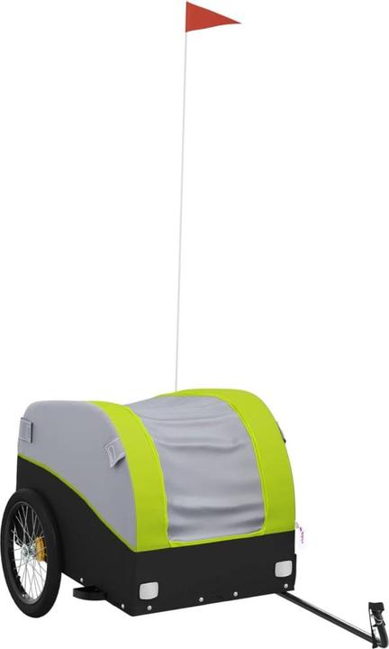 Produktbild VidaXL Fahrradanhänger Schwarz und Grün 45 kg Eisen,Farbe