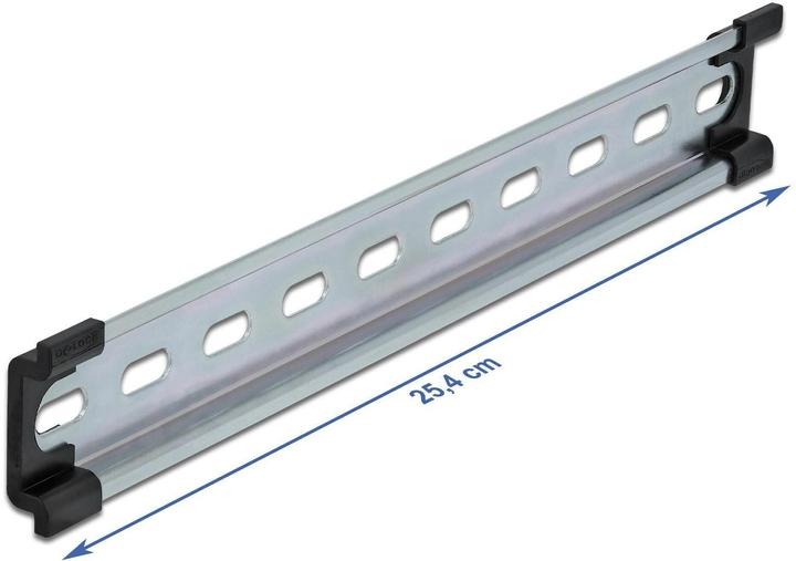 Produktbild Delock Hutschiene 35 x 7,5 mm, 10 aus Stahl, mit Schlitzlöchern