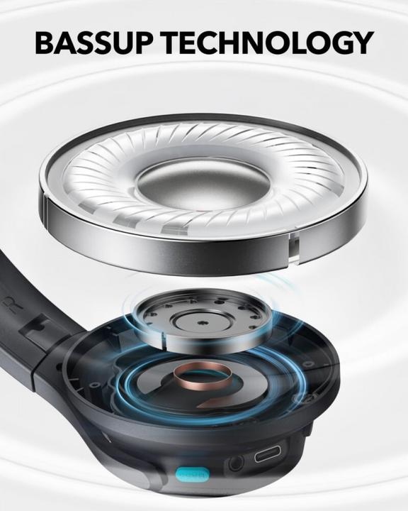 Actual product image Anker Soundcore Q11i headphones dark grey