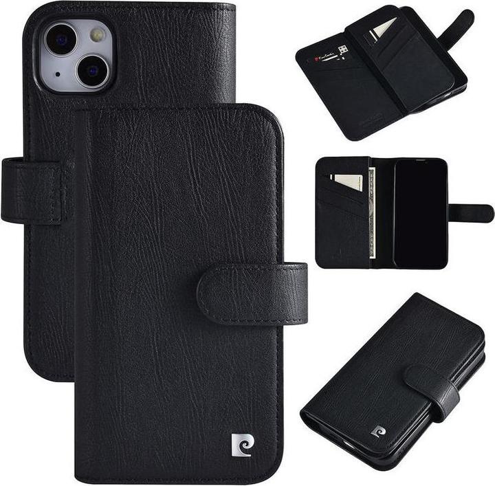Produktbild Pierre Cardin Hülle iPhone 13 - Echt Leder Book Case schwarz & 9 Kartenfächer No.183 (Apple iPhone 13)
