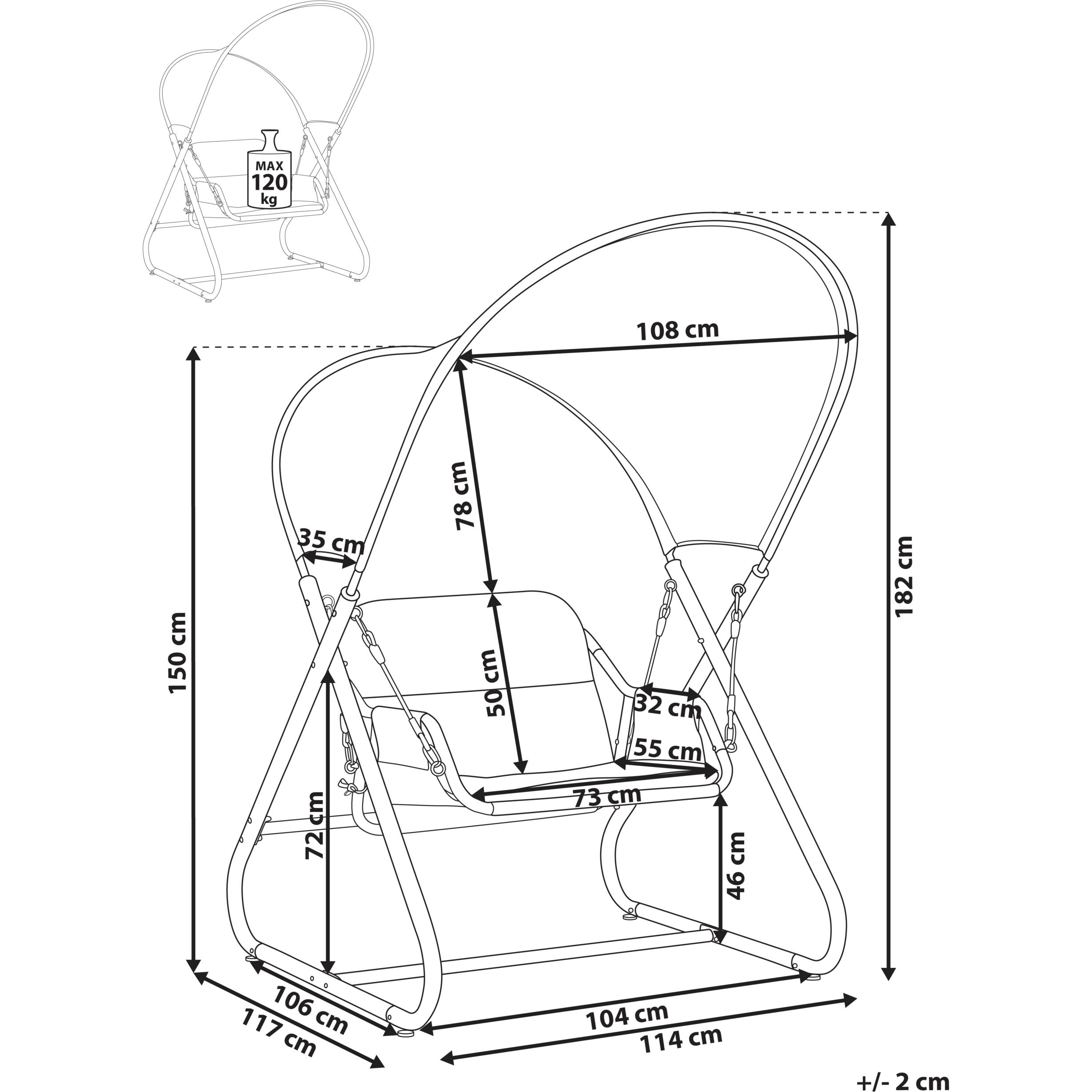 Thumbnail - Beliani, Hollywoodschaukel, Solagna