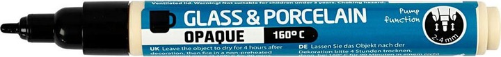 Actual product image Creativ Company Glass/porcelain painting pencil (Black, 4 mm, 1 x)