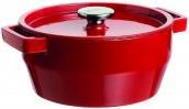Actual product image Pyrex Slow Cook frying pan round, with lid, ø: 240 mm, red (24 cm, Casserole + Stewpot, Cast iron)