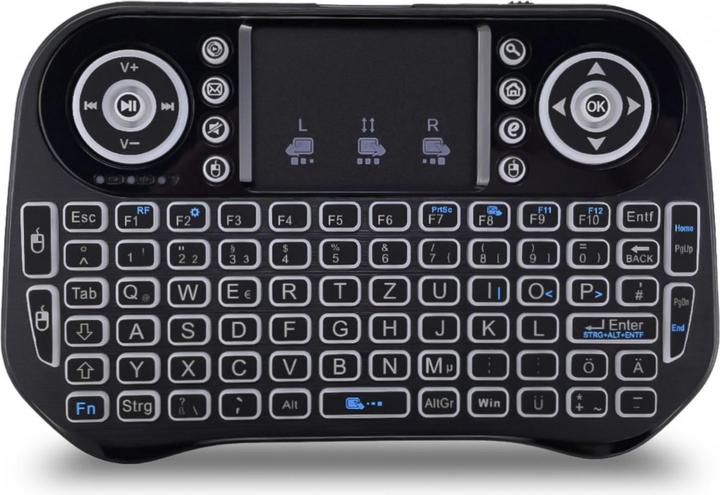 Actual product image Fantec WK-300 RGB Mini Keyboard Wireless (DE, Wireless)