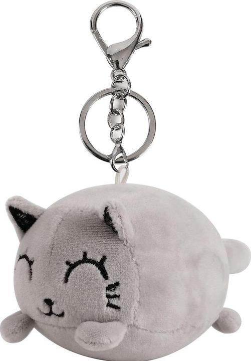Actual product image i-Total Keyring pendant cat grey