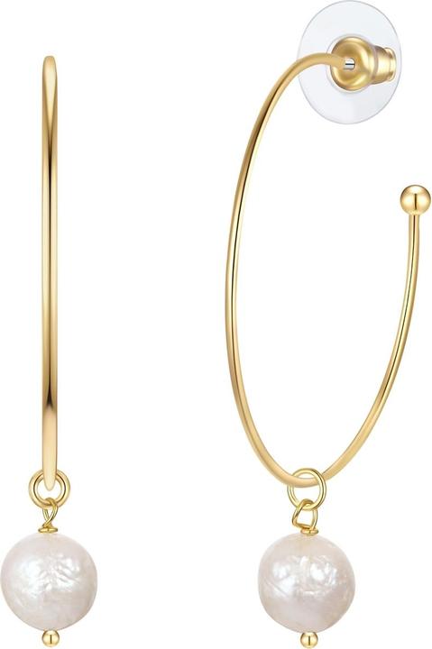 Immagine prodotto Yokoamii Orecchini a cerchio di perle da donna - 36356 (Ottone)