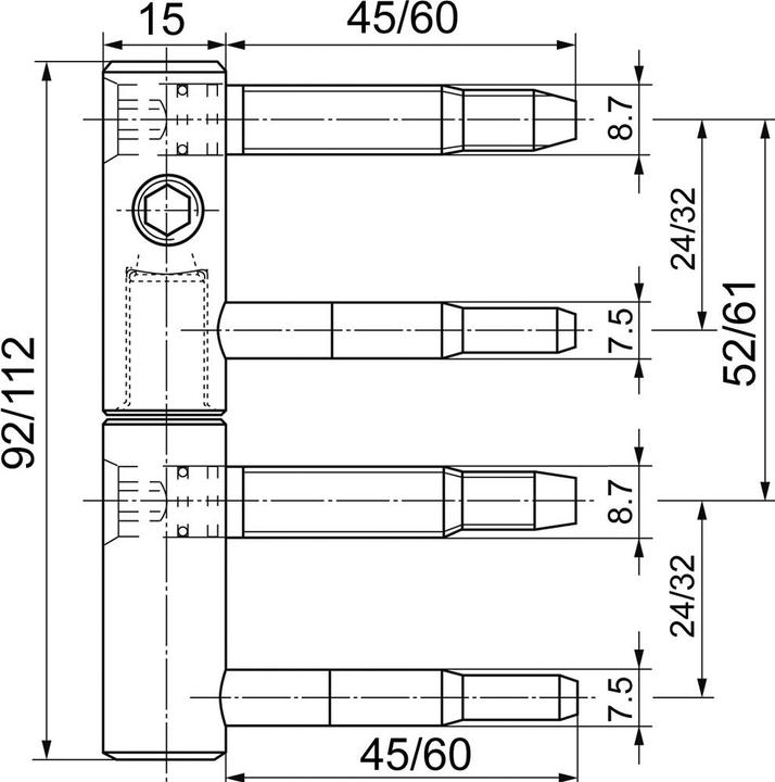 Produktbild Sassba 11 R für Rahmentüren