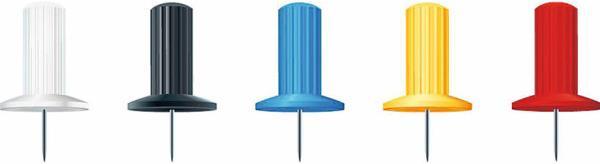 Actual product image Exacompta Pinboard pins Ø 10 mm, multicolour (1x)